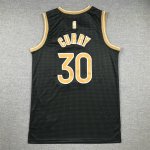 NBA 30 Curry Warriors 2024-25 Maillot noir gold